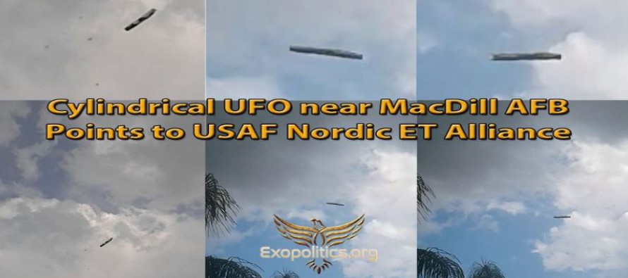 Válcové UFO blízko letecké základny MacDill poukazuje na Alianci Nordiků a letectva USA